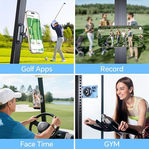 حامل هاتف مغناطيسي لعربة الجولف لحامل صالة الألعاب الرياضية MagSafe 【مغناطيسات قوية】حامل هاتف مغناطيسي لحامل هاتف عربة الجولف لهاتف iPhone 17 16 15 يناسب EZGO Club Car Yamaha Icon ملحقات الجولف للرجال هدايا in Kuwait