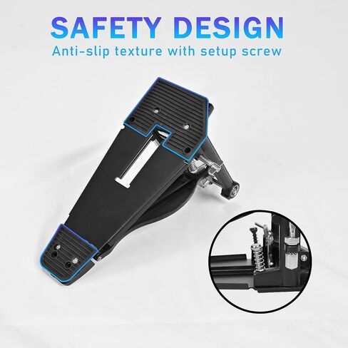 دواسة طبلة مزدوجة الجهير، دواسات ركلة مزدوجة لمجموعة الطبول الكهربائية الصوتية، مع محرك مزدوج السلسلة، لوح قدم معدني مصقول، لمسة نهائية مطلية بالكهرباء، مناسبة لممارسة المبتدئين، من ALLCIFP in Kuwait