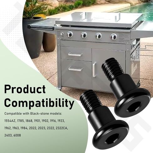 5 قطع قصيرة من مسامير خطوة M6 متوافقة مع شواية الغاز ذات الحجر الأسود 1785 1868 1901 1902 1962 1963 2307 2322 2256 1916 2151، تناسب شبكات الغاز مع رف جانبي in Kuwait