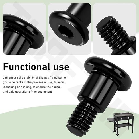 5 قطع قصيرة من مسامير خطوة M6 متوافقة مع شواية الغاز ذات الحجر الأسود 1785 1868 1901 1902 1962 1963 2307 2322 2256 1916 2151، تناسب شبكات الغاز مع رف جانبي in Kuwait