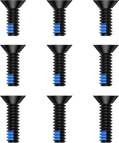 طقم براغي منقط أحمر مكون من 9 قطع يتضمن 6-32 بوصة 8 مم/9.5 مم/11 مم لبصريات Red Dot Sight والتركيب المتوافق مع Holosun 407c/507c/508t، وخزانة الخيوط الزرقاء المصنوعة من الفولاذ المقاوم للصدأ in Kuwait