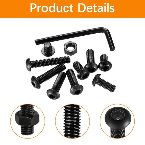 439PCS Metric Bolt and Nut Assortment Kit - M3 M4 M5 Machine Screws with Lock & Flat Washers, Grade 10.9 Alloy Steel Hex Socket Button Head Silver Screw Set for Hardware, 3D Printer, and DIY Projects in Saudi Arabia