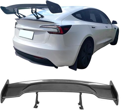 57 بوصة GT Wing Spoiler قابلة للتعديل ABS لامع اللمعان الأسود الجذع المفسد جناح من قبل Ikon Motorsports in Kuwait
