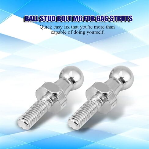 POCREATION M6 Ball Stud, Stainless Steel Ball Stud Screw/Fastener for Gas Struts, 10mm Diameter, for Automotive and Marine Applications in Saudi Arabia