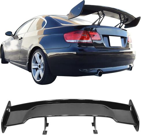 57 بوصة GT Wing Spoiler قابلة للتعديل ABS لامع اللمعان الأسود الجذع المفسد جناح من قبل Ikon Motorsports in Saudi Arabia
