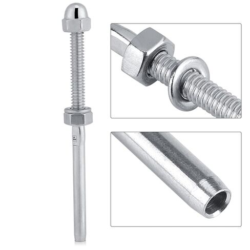 Keenso Stainless Steel Threaded Tension ScrewFastener Ends, Durable, Easy Installation for Outdoor and Indoor 1/8" Cable Railing Systems in Saudi Arabia