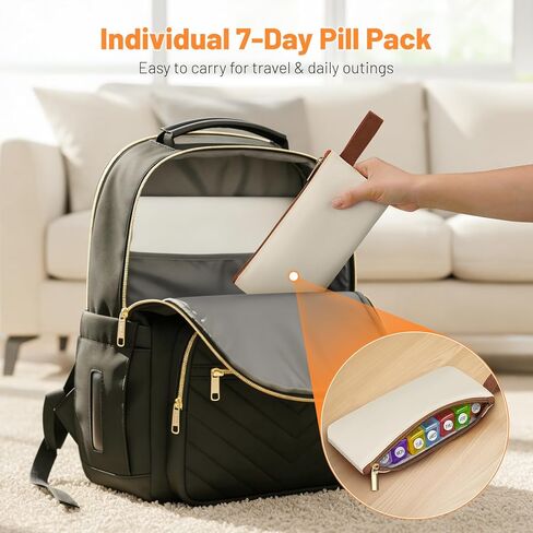 Mancro Monthly Pill Organizer 2 Times a Day, 31 Day AM PM Pill Box with Medication Schedule Card, Easy Open Daily Compartments for Adults&Seniors, Includes Weekly Travel Pill Pouch for Home&Travel in Kuwait