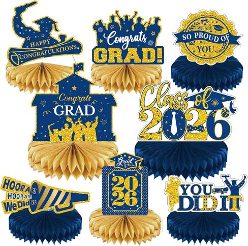 2025 ديكورات حفل التخرج - فئة الذهب الأخضر لعام 2025 تخرج زخارف حزب العسل المركزية للجداول تهنئة لعام 2025 تهانينا لتوفيرات الحفلات. in Kuwait