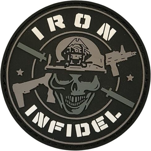 Tactical Patch - Backbone 3D PVC Morale Patch - Heavy Duty USA American Patriotic Patches for Military, Police, Army, Caps, Jackets, Pants, & Gear (Black) in Kuwait