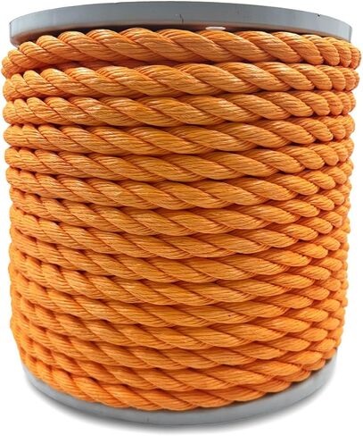 5/16" x 32' (8mm x 10m) 3 Strand Blue Twisted Polypropylene Tarp Rope - Multipurpose, Lightweight, Weather-Resistant Cord for Outdoor/Indoor Use and DIY Projects in Kuwait