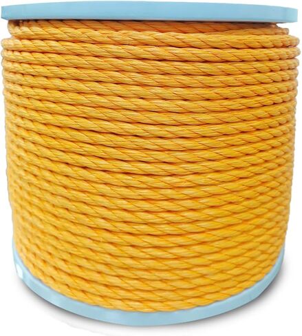 5/16" x 32' (8mm x 10m) 3 Strand Blue Twisted Polypropylene Tarp Rope - Multipurpose, Lightweight, Weather-Resistant Cord for Outdoor/Indoor Use and DIY Projects in Kuwait