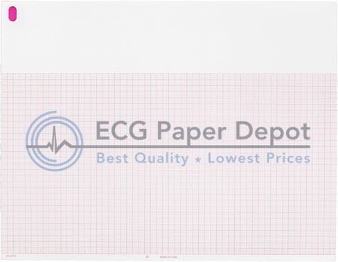 007868 Generic ورق تخطيط القلب 10 عبوات، طية على شكل حرف Z، شبكة حمراء، 8.50 × 11 بوصة in Kuwait