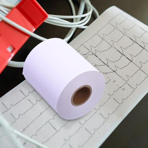 ورق مخطط Cabilock 10 لفات: لفات ورق أحادية القناة مقاس 50 مم × 20 م مخطط حراري EKG - أوراق تسجيل حرارية للتشخيص الطبي الدقيق in Saudi Arabia