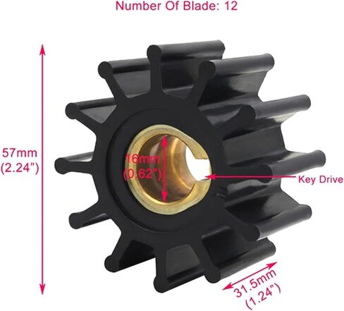 1 قطعة 875575-3 مضخة مياه المكره مرنة For875575-3 831182 835182 875573 875575 سييرا 18-3075 CEF 500108 in Kuwait