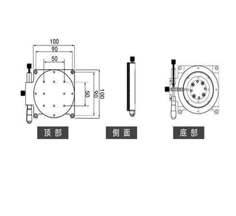 طاولة إمالة دوارة دقيقة RS100-L منصة زاوية دقيقة للموضع المركزي أصلية in Kuwait