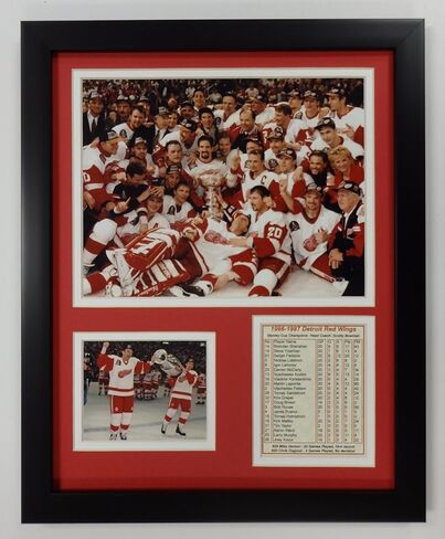 Legends Never Die NHL Detroit Red Wings 1997 Stanley Cup Champions Double Matted Photo Frame, 12" x 15", (12704U) in Saudi Arabia