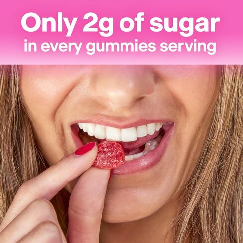 Belli Welli Fiber 4-in-1 Fiber Gummies Supplement with Added Probiotics, Collagen and Electrolytes for Regularity and Bloat Relief, Watermelon, 120 Count in Kuwait