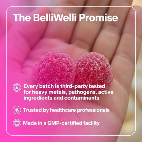 Belli Welli Fiber 4-in-1 Fiber Gummies Supplement with Added Probiotics, Collagen and Electrolytes for Regularity and Bloat Relief, Watermelon, 120 Count in Kuwait