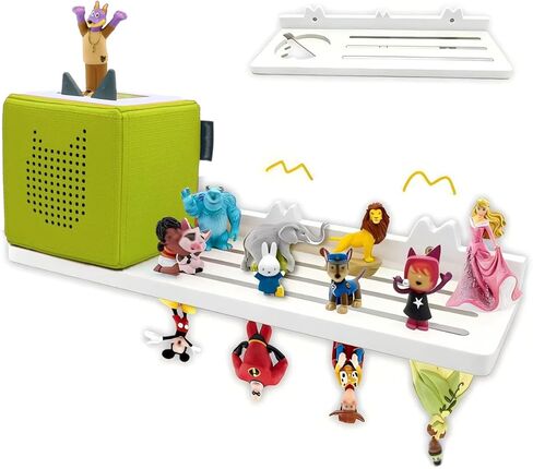Tonies Shelf - Tonie Shelf for Tony Box Storage, Wooden Floating Shelves for Tonies Storage, Wall Shelves with Magnetic Strips to Display Toniebox Figures & Characters (Average) in Saudi Arabia
