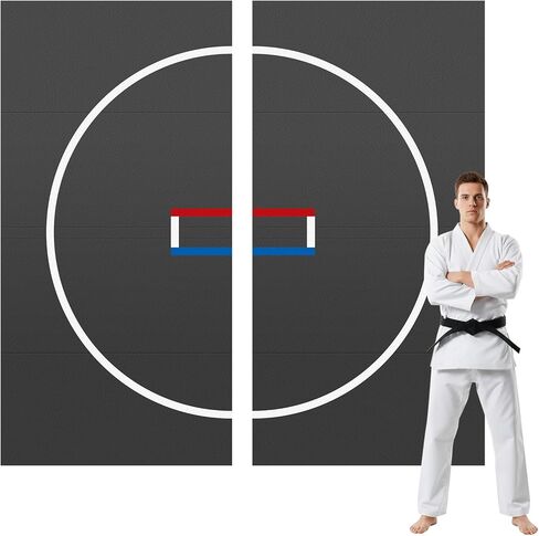 Generic 300x300cm Foldable XPE Jiu Jitsu Floor Exercise Mat for Home Gymnastics Training Mat Waterproof 1.18in Thick for BJJ MMA Grappling Martial Art Boxing Judo in Saudi Arabia