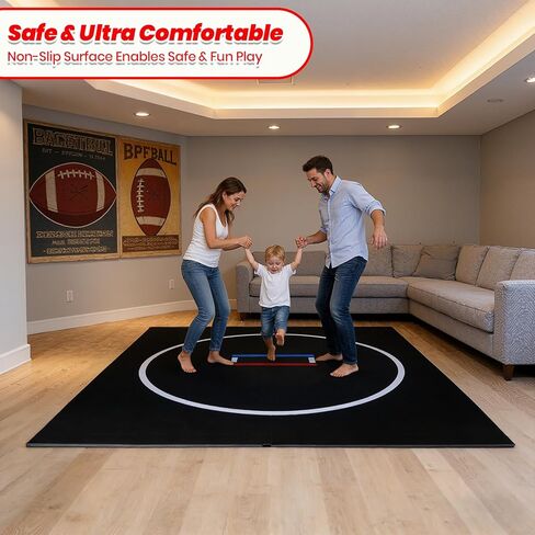 10x10/6.6x10ft Wrestling Mat for Home Foldable Roll-Up Design BJJ MMA Jiu Jitsu Mats 1.18in Thick Protective Foam for Kids Gifts Men Boys in Kuwait