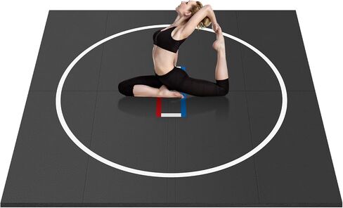 Generic 300x300cm Roll-Up Design Wrestling Mat for Home Foldable XPE Jiu Jitsu Floor Exercise Mat Waterproof 1.18in Thick for BJJ MMA Martial Art Boxing Grappling and Judo in Saudi Arabia