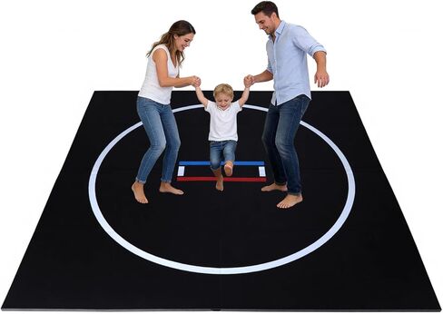 1.18In Thick Portable Wrestling Mat (10x10/6.6x10ft) Foldable Roll-Up Design for Grappling BJJ Boxing Gymnastics & Home Exercise in Saudi Arabia