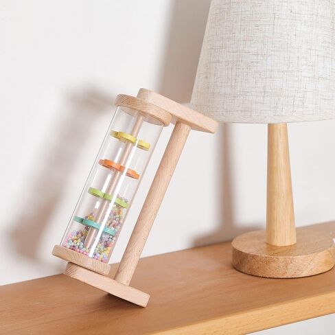 Colorful Rain Stick Toy – Musical Sensory Development Organizer, Nursery Block with Feature, Wooden Frame Gear with Feature, Stick Functional Styling, Learning Supplies for Kindergarten, Home, in Saudi Arabia