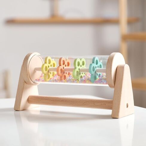Colorful Rain Stick Toy – Musical Sensory Development Organizer, Nursery Block with Feature, Wooden Frame Gear with Feature, Stick Functional Styling, Learning Supplies for Kindergarten, Home, in Saudi Arabia