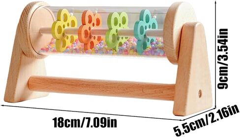 Colorful Rain Stick Toy – Musical Sensory Development Organizer, Nursery Block with Feature, Wooden Frame Gear with Feature, Stick Functional Styling, Learning Supplies for Kindergarten, Home, in Saudi Arabia
