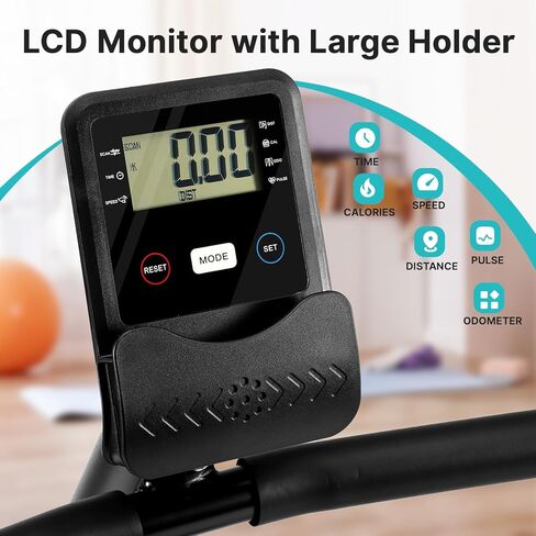 Recumbent Exercise Bike for Home with App Sync, 16-Level Magnetic Resistance, Quiet Recumbent Bike with Adjustable Seat & LCD Display for Adults and Seniors in Kuwait