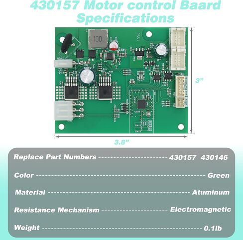 لوحة تحكم المحرك 430157 متوافقة مع NordicTrack S10I S15I S22I S27I C22I X24 Studio Cycle وSE9I Elliptical، لوحة طاقة وحدة التحكم بمحرك الدراجة الثابتة تحل محل 430156 in Kuwait