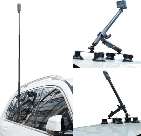 Taisioner Magnetic Camera Mount for Gopro, Strong Magnetic Camera Mount for Car Body Outside with 360°Rotation Ball Head Compatible with Gopro,360 Max,Insta 360,DJI osmo,Akaso Aciton Camera in Kuwait