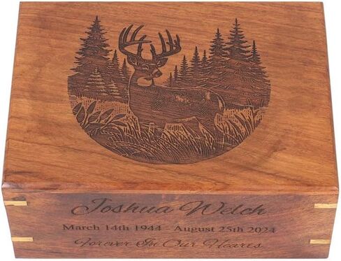 Personalized Rosewood Urns for Human or Pet Ashes, Guitar - Musical Instruments Wooden Engraved Cremation Urn, Wood Funeral Urn - Keepsake Box, Memorial Urn or Casket (11" x 7" x 4" - 115 Kg/250 Lbs) in Kuwait