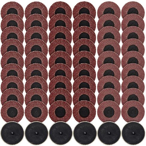 Duraaamo 60 Pcs 3 Inch Sanding Flap Discs 40 60 80 Grit Roll Lock Sanding Discs Type 27 Zirconia Grinding Wheels for Angle Grinder Rust Removal Metal Wood Stainless Steel Finishing in Kuwait