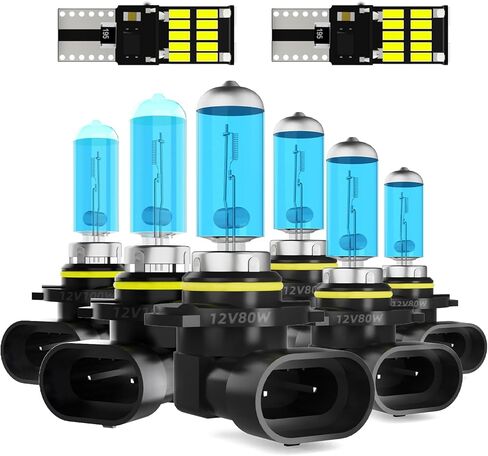 Headlight Bulbs Fit For Toyota Camry 1997-1999, 9003 High Low Dual Beam Combo, Super Bright 5500K White Light High Performance Halogen Light Bulbs, 2PCS in Kuwait