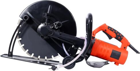 Electric 14" Cut Off Saw Wet/Dry Concrete Saw Cutter Guide Roller with Water Line Attachment in Saudi Arabia