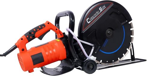 Electric 14" Cut Off Saw Wet/Dry Concrete Saw Cutter Guide Roller with Water Line Attachment in Saudi Arabia