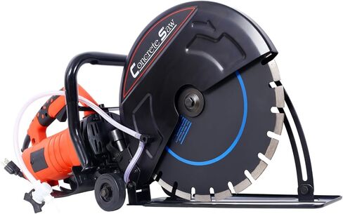 Electric 14" Cut Off Saw Wet/Dry Concrete Saw Cutter Guide Roller with Water Line Attachment in Saudi Arabia