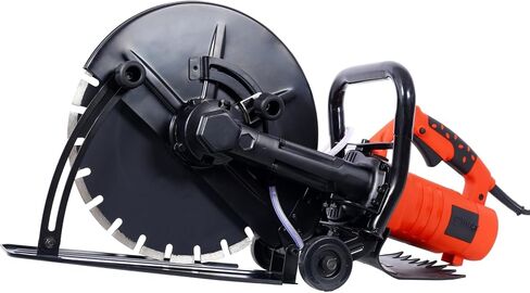 Electric 14" Cut Off Saw Wet/Dry Concrete Saw Cutter Guide Roller with Water Line Attachment in Saudi Arabia