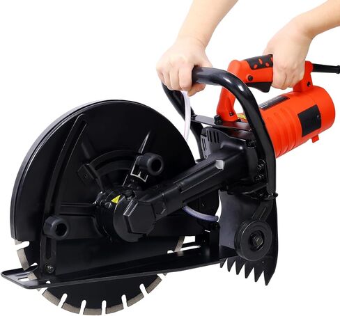 Electric 14" Cut Off Saw Wet/Dry Concrete Saw Cutter Guide Roller with Water Line Attachment in Saudi Arabia