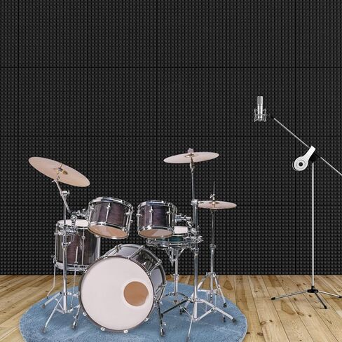 Anti-Skid Acoustic Drum Mat 1.2m Diameter Soundproof Cushion Pad for Jazz Drum Set with Insulation and Noise Reduction, Non-Slip Round Grey Rug for Musical Instruments in Kuwait