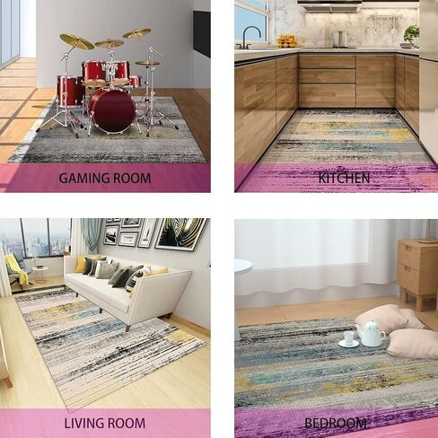 سجادة الطبل، سجادة مجموعة الطبل، ديكور غرفة النوم والمعيشة، وسادات سجاد عازلة للصوت ملحقات الطبل لمجموعة الطبول، سجادة غير قابلة للانزلاق، هدية رائعة للطبول (عمق، 2.6 * 4 قدم) in Kuwait