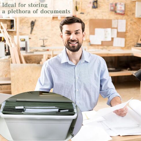 gisgfim 25 Pack Reinforced 11x17 Hanging File Folders 1/5 Cut Heavy Duty Hanging File Folders with Plastic Tabs & Label Cards Expanding Hangers File Organizer for Drawing Engineering Document (Green) in Kuwait