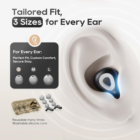 Ear Plugs for Sleeping Noise Cancelling,Soft Silicone Reusable Ear Plugs for Noise Reduction(24dB),High-Fidelity Hearing Protection,Customizable Fit for Sleep,Deep Focus,Concerts & Travel in Kuwait