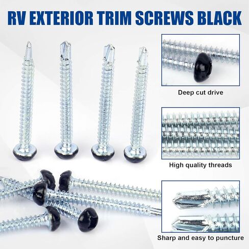 Fuoequl 8X1 RV Square Head Screws for Trailer Decking(Pack of 200) in Kuwait