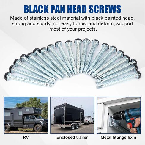 Fuoequl 8X1 RV Square Head Screws for Trailer Decking(Pack of 200) in Kuwait