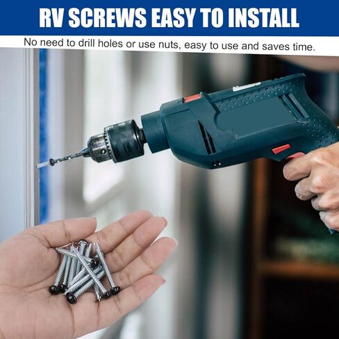 Fuoequl 8X1 RV Square Head Screws for Trailer Decking(Pack of 200) in Kuwait