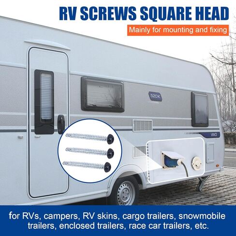 Fuoequl 8X1 RV Square Head Screws for Trailer Decking(Pack of 200) in Kuwait