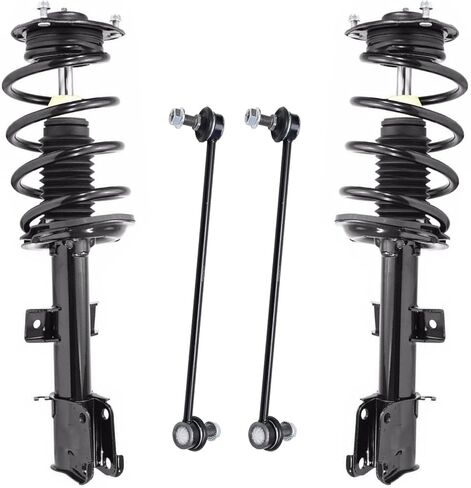 Detroit Axle - Front Struts Sway Bars for Hyundai 2010 2011 2012 Santa Fe, 2 Complete Struts with Coil Spring Assembly 2 Sway Bar End Links Replacement Suspension Kit in Saudi Arabia